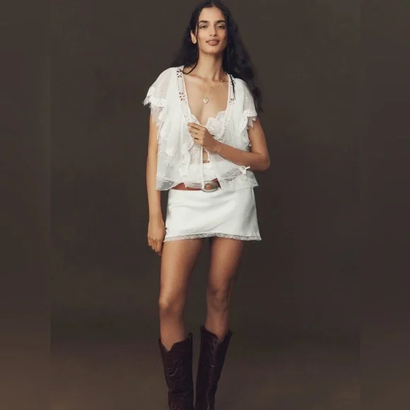 White Lace Top - Picture 1 of 6